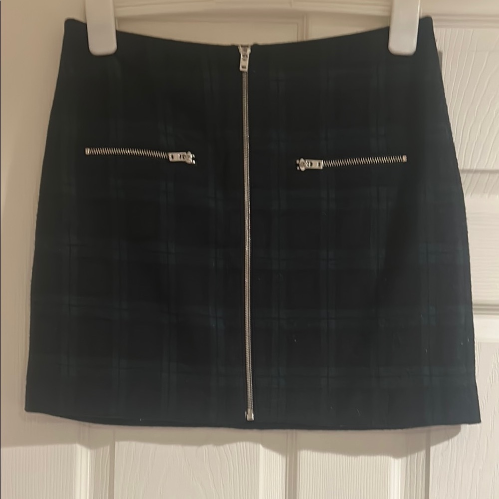 Madewell Plaid Zippered Skirt